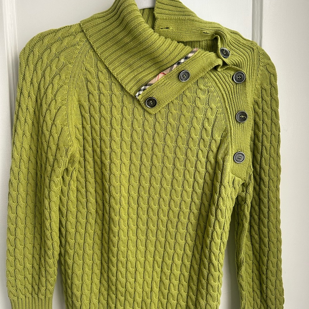 Burberry Light Green Knit Sweater